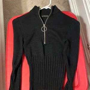 Guess black sweater with silver detail